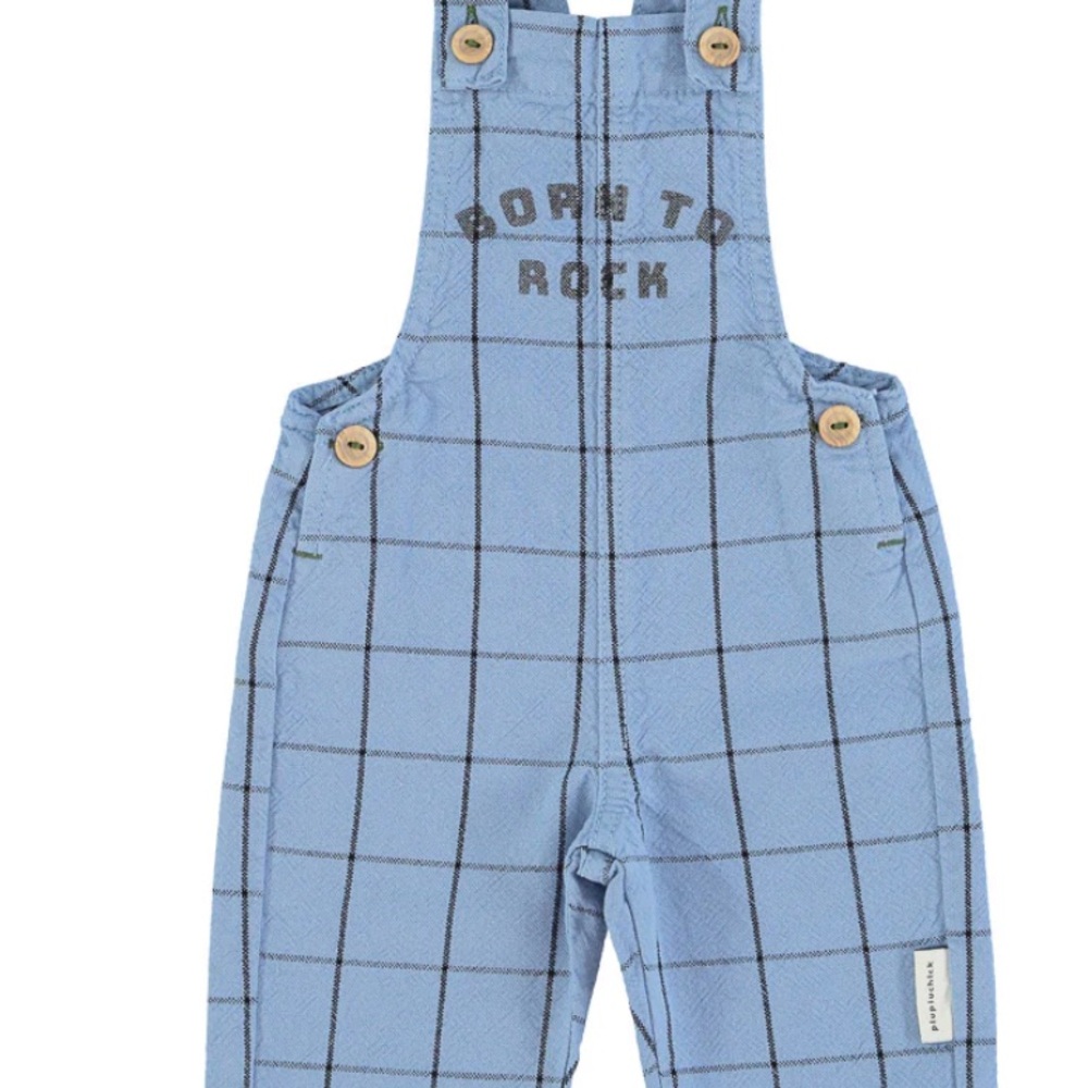 Blue Checkered Baby 3m Overalls